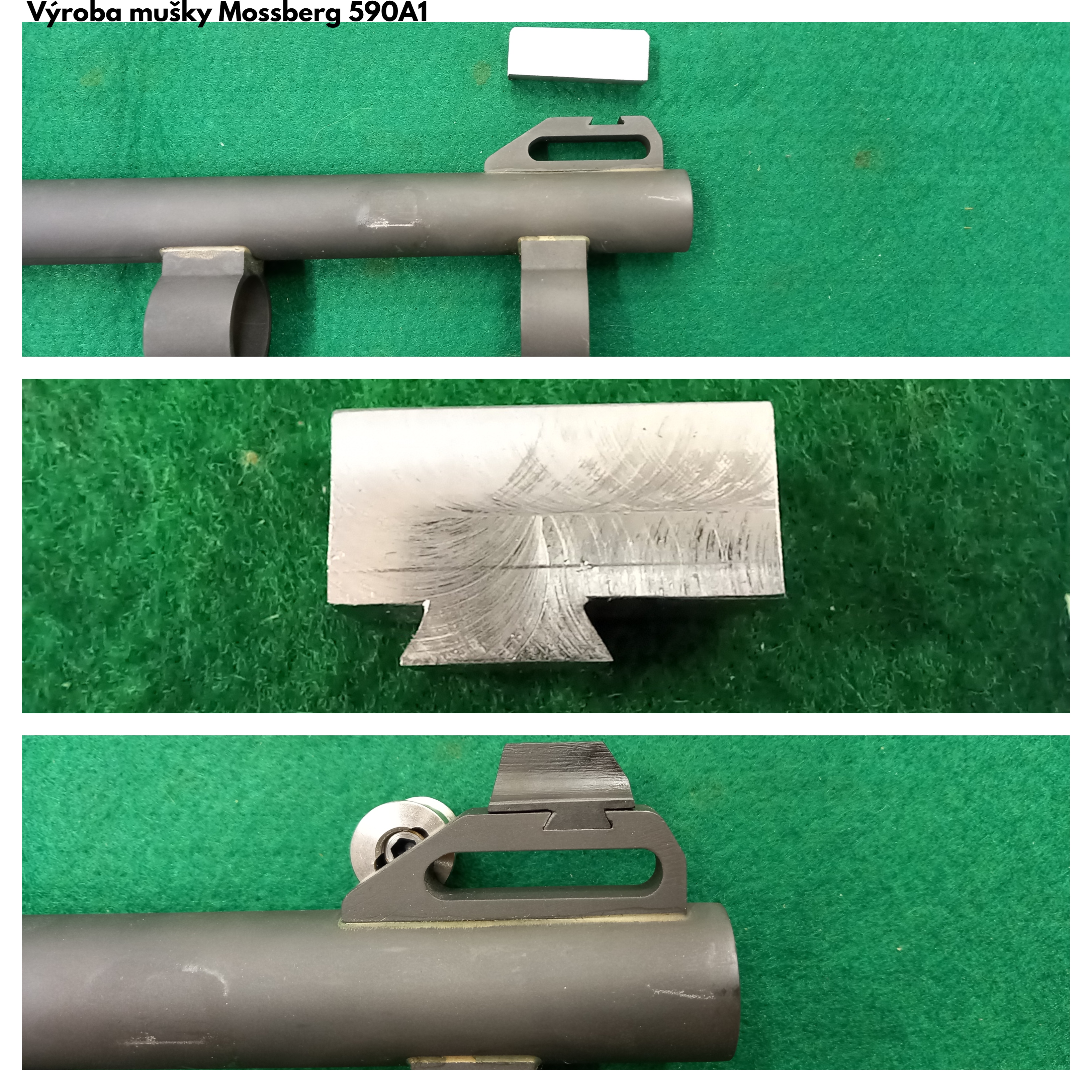 Montáž mušky Mossberg 590A1